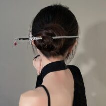 Ancient Style Crystal Pendant Sword Hair Fork Hair Pin - ArtGalleryZen