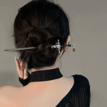 Ancient Style Crystal Pendant Sword Hair Fork Hair Pin - ArtGalleryZen