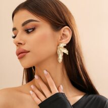 Attractive Gold Silver Plated Butterfly Wings Earrings - ArtGalleryZen