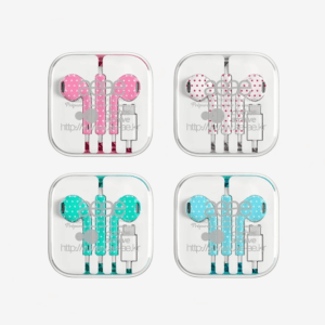 Authentic Korean AEAE Polka Dot Wired USB - C Earphones - ArtGalleryZen