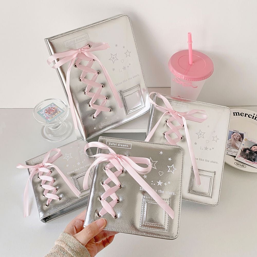 Ballet Style Ribbon Bowknot Kpop A5 A7 Binder Photocard Album - ArtGalleryZen
