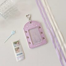 Ballet Style Ribbon Bowknot Kpop Keychain Photocard Holder - ArtGalleryZen