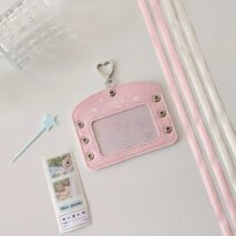 Ballet Style Ribbon Bowknot Kpop Keychain Photocard Holder - ArtGalleryZen