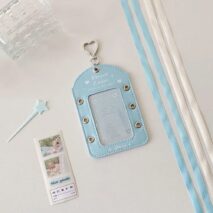 Ballet Style Ribbon Bowknot Kpop Keychain Photocard Holder - ArtGalleryZen
