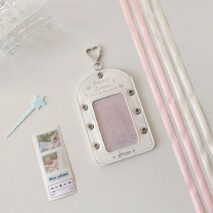 Ballet Style Ribbon Bowknot Kpop Keychain Photocard Holder - ArtGalleryZen