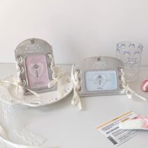Ballet Style Ribbon Silver Kpop Keychain Photocard Holder - ArtGalleryZen