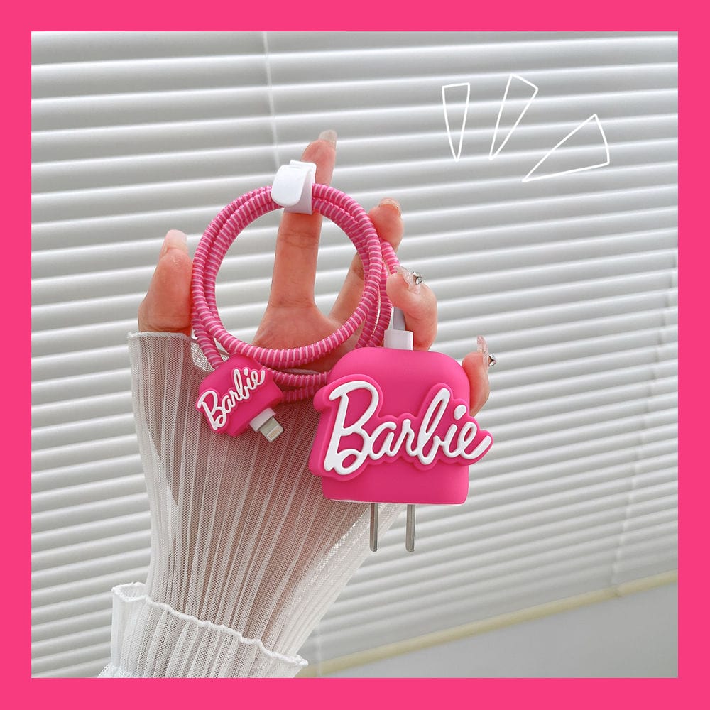 Barbie Apple Charger And Charging Cable Protector - ArtGalleryZen