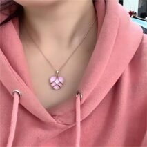 Barbie Murano Crystal Heart Pendant Necklace - ArtGalleryZen