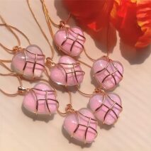 Barbie Murano Crystal Heart Pendant Necklace - ArtGalleryZen