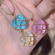 Barbie Murano Crystal Heart Pendant Necklace - ArtGalleryZen