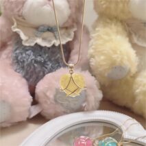 Barbie Murano Crystal Heart Pendant Necklace - ArtGalleryZen