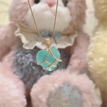 Barbie Murano Crystal Heart Pendant Necklace - ArtGalleryZen