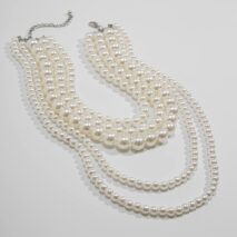Baroque Chunky Layered Pearl Chain Necklace - ArtGalleryZen