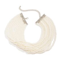 Baroque Multi-Layered Pearl Chain Choker Necklace - ArtGalleryZen