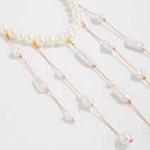 Baroque Pearl Raindrop Tassel Choker Necklace - ArtGalleryZen