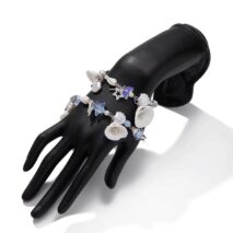 Beach Style 2pcs Shell Starfish Pearl Charm Bracelet Set - ArtGalleryZen