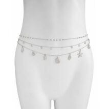 Beach Style 3pcs Conch Shell Starfish Pendant Pearl Waist Chain Set - ArtGalleryZen