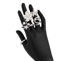 Beach Style 6pcs Flower Starfish Shell Pearl Ring Set - ArtGalleryZen