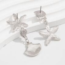 Beach Style Asymmetric Shell Starfish Dangle Earrings - ArtGalleryZen