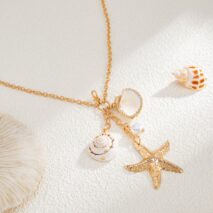 Beach Style Conch Shell Starfish Pendant Bikini Body Chain - ArtGalleryZen