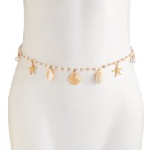 Beach Style Conch Shell Starfish Tassel Pearl Waist Chain - ArtGalleryZen