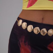Beach Style Gold Silver Plated Shell Waist Chain - ArtGalleryZen