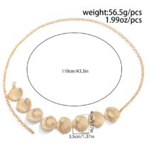 Beach Style Gold Silver Plated Shell Waist Chain - ArtGalleryZen
