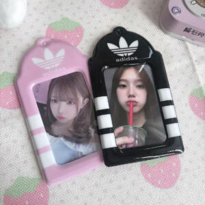 Black and White Sport Style Kpop Idol Keychain Photocard Holder - ArtGalleryZen