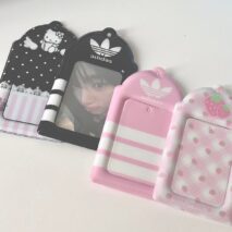 Black and White Sport Style Kpop Idol Keychain Photocard Holder - ArtGalleryZen