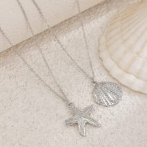 Bohemia 2pcs Gold Silver Tone Shell Starfish Charm Belly Chain Set - ArtGalleryZen