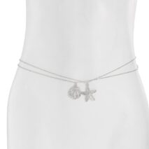 Bohemia 2pcs Gold Silver Tone Shell Starfish Charm Belly Chain Set - ArtGalleryZen