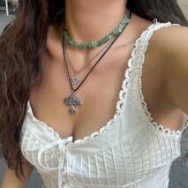 Bohemia 3Pcs Mushroom Star Pendant Turquoise Stone Necklace Set - ArtGalleryZen