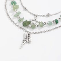 Bohemia 3 Pieces Elf Star Charm Turquoise Anklet Set - ArtGalleryZen