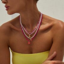 Bohemia 4pcs Mermaid Shell Enamel Flower Pendant Seed Beaded Necklace Set - ArtGalleryZen