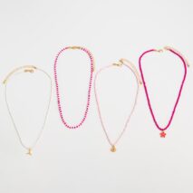 Bohemia 4pcs Mermaid Shell Enamel Flower Pendant Seed Beaded Necklace Set - ArtGalleryZen