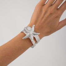 Bohemia Chunky Starfish Hollow Bangle Bracelet - ArtGalleryZen