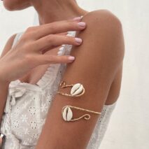 Bohemia Conch Charm Arm Cuff - ArtGalleryZen