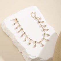 Bohemia Crystal Tassel Nose To Ear Chain - ArtGalleryZen