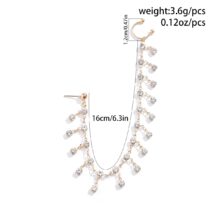 Bohemia Crystal Tassel Nose To Ear Chain - ArtGalleryZen