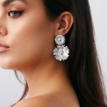 Bohemia Gold Silver Plated Sunflower Dangle Earrings - ArtGalleryZen