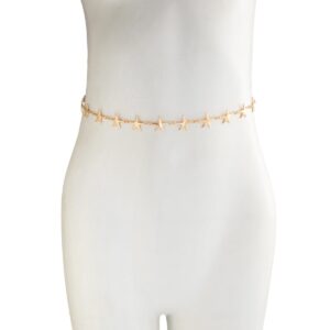 Bohemia Gold Silver Tone Starfish Waist Chain - ArtGalleryZen