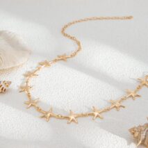Bohemia Gold Silver Tone Starfish Waist Chain - ArtGalleryZen