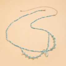 Bohemia Layered Crystal Beaded Bowknot Pattern Belly Chain - ArtGalleryZen