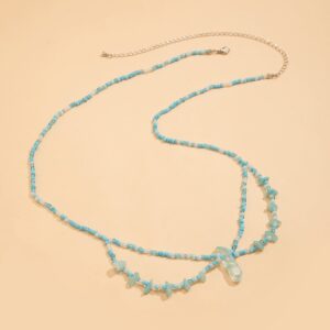 Bohemia Layered Crystal Beaded Bowknot Pattern Belly Chain - ArtGalleryZen