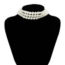 Bohemian Layered Pearl Chain Choker Necklace - ArtGalleryZen