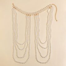 Bohemia Layered Pearl Chain Shoulder Necklace - ArtGalleryZen