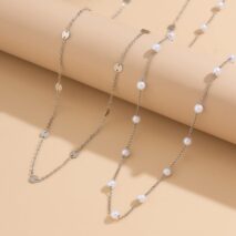 Bohemia Layered Pearl Sequin Saturn Belly Chain Set - ArtGalleryZen