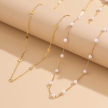 Bohemia Layered Pearl Sequin Saturn Belly Chain Set - ArtGalleryZen