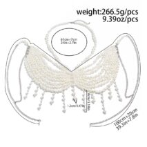 Bohemia Layered Pearl Tassel Halter Top Backless Body Chain Bra - ArtGalleryZen