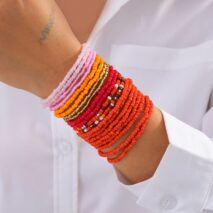Bohemia Layered Seed Beaded Bracelet Set - ArtGalleryZen